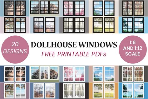Dollhouse Windows Printable
